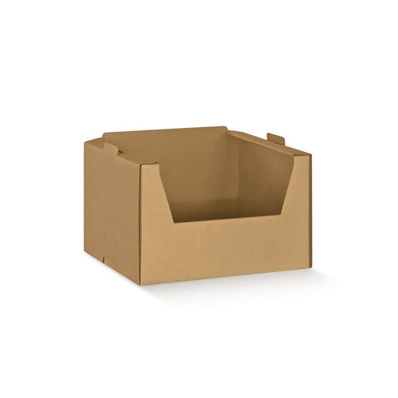 CESTA CASSETTA CARTONE AVANA IMPILABILE 59x39x25cm