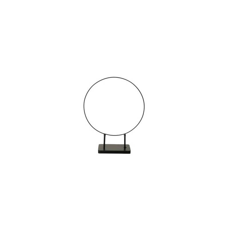CERCHIO METALLO C/BASE ø30x38cm NERO