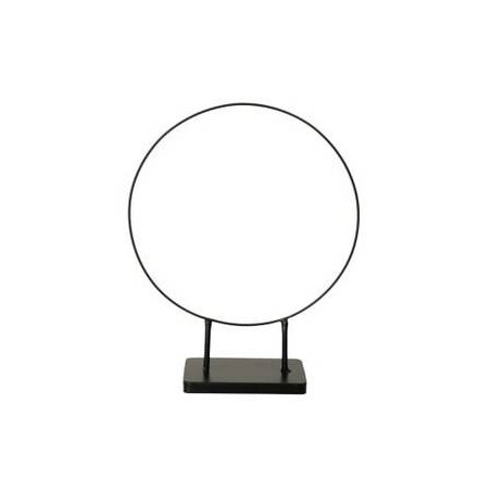 CERCHIO METALLO C/BASE ø30x38cm NERO