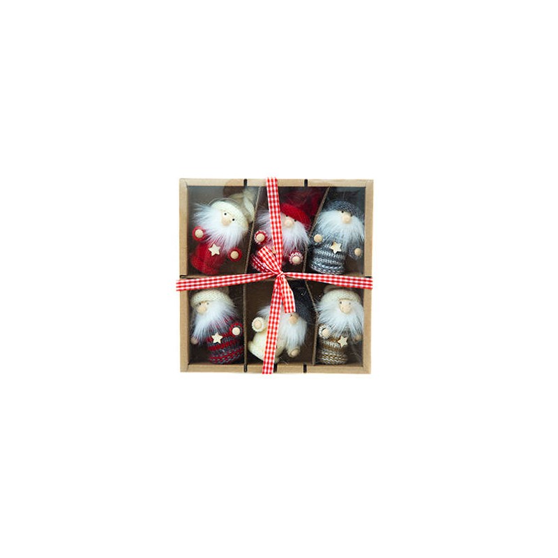 SOGGETTO SANTA CLAUS IN SCATOLA 6pz ASSORTITI