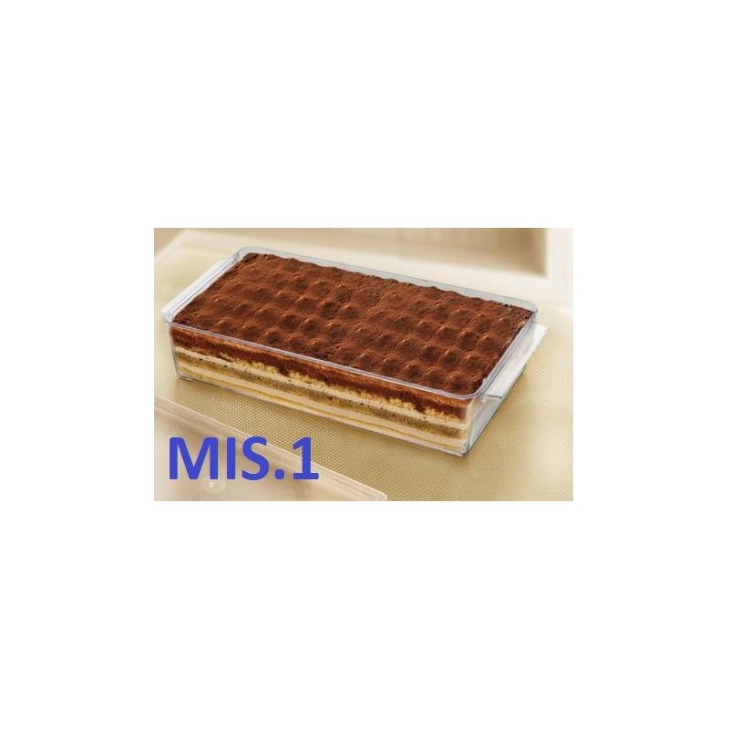 VASCHETTA TIRAMISù FUMè c/cop 20x12,5cm mis.1 950ml
