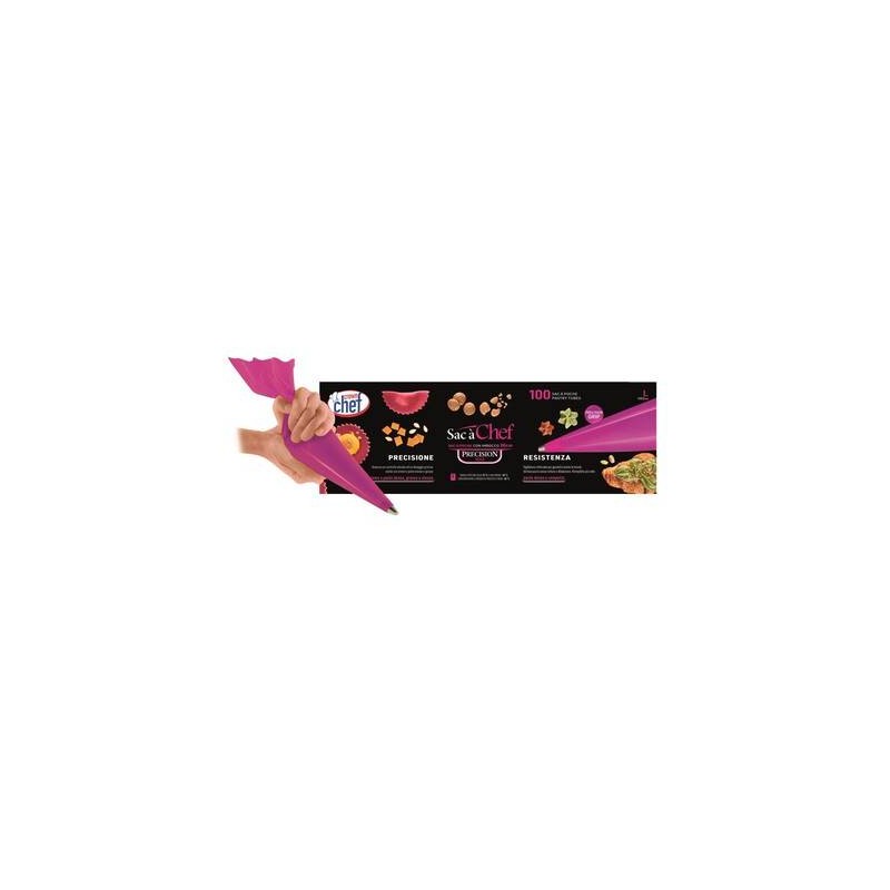 SAC A POCHE MONOUSO 53x30cm PRECISION MAX VIOLA 100PZ CROWN CHEF