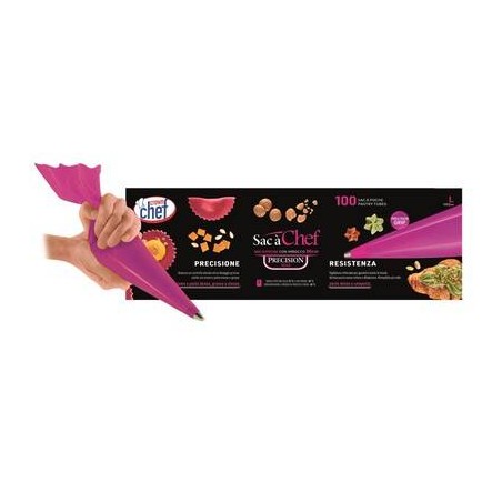 SAC A POCHE MONOUSO 53x30cm PRECISION MAX VIOLA 100PZ CROWN CHEF