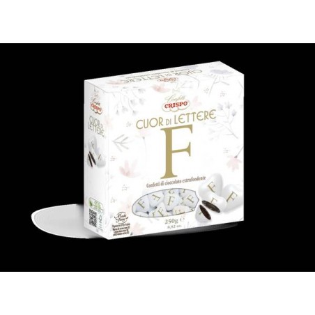 CONFETTI CUOR DI LETTERE F CIOCCOLATO FONDENTE 250gr