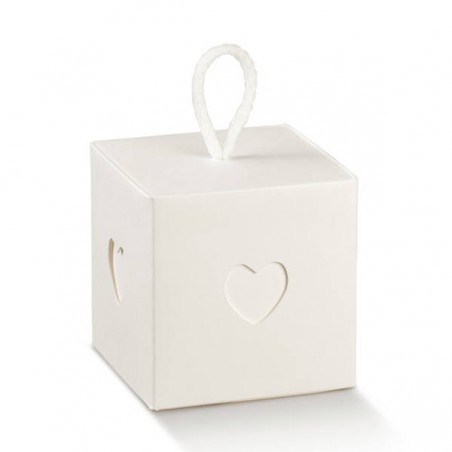 SCATOLA IN C/CORDINO WHITE 5x5x5cm 10pz