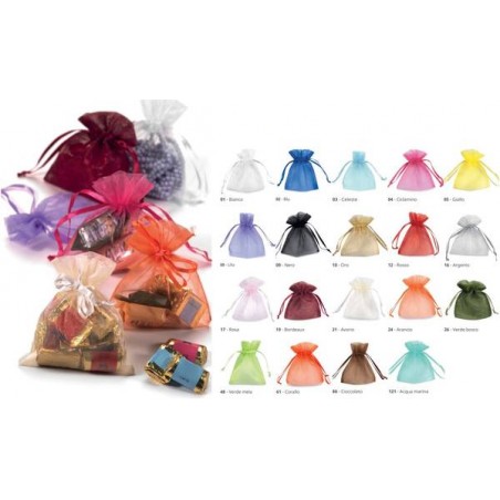 SACCHETTI ORGANZA 5x7cm 20pz 121-ACQUAMARINA