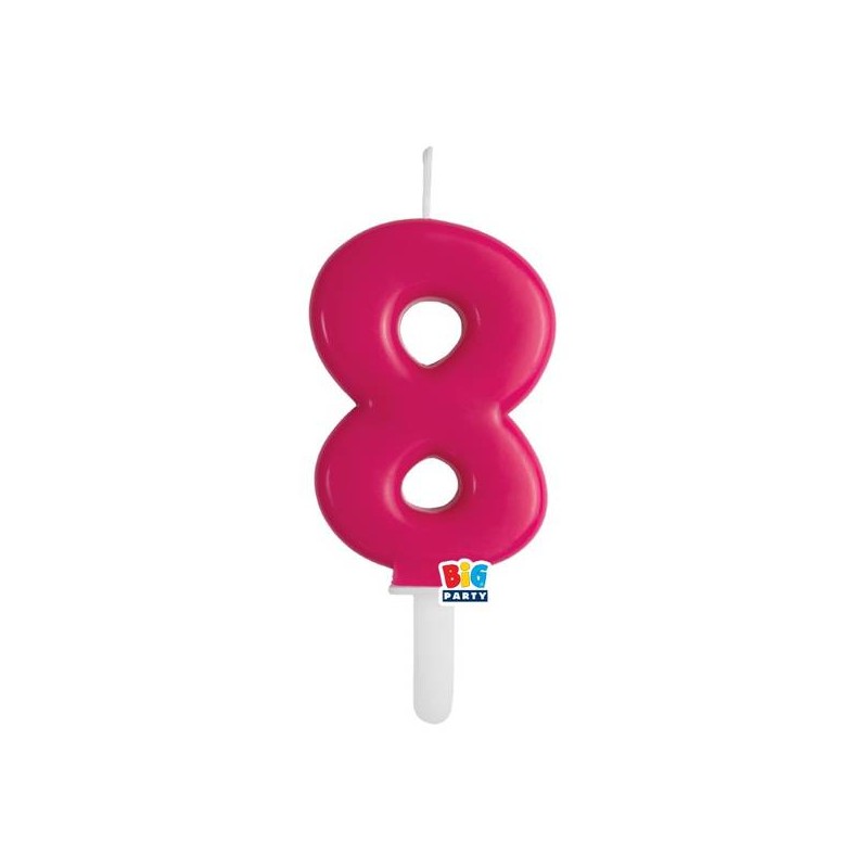 CANDELINA NUMERO 8 TINY PLUMP CHERRY 7cm