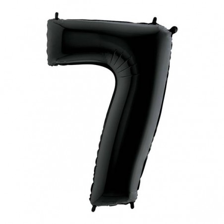 PALLONE NUMERO 7 MYLAR 102cm 40 NERO