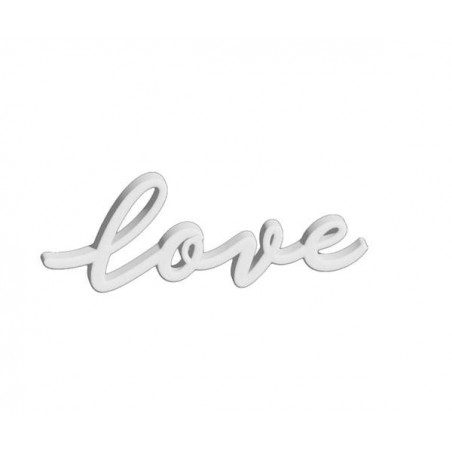 SCRITTA LEGNO LOVE BIANCA C/ADESIVO 12pz