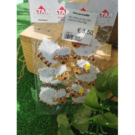PECORELLE FELTRO ADESIVI 4/5cm 6pz