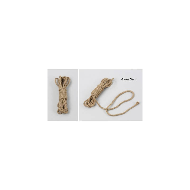 CORDA IN JUTA ROPE m6x5mt NATURALE