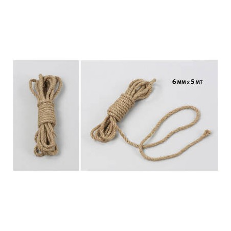 CORDA IN JUTA ROPE m6x5mt NATURALE