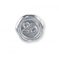 CERALACCA ARGENTO N.25 ADESIVA Ø3,5cm 12pz