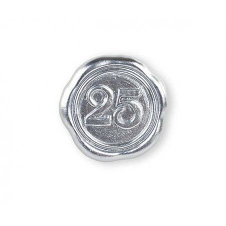 CERALACCA ARGENTO N.25 ADESIVA Ø3,5cm 12pz