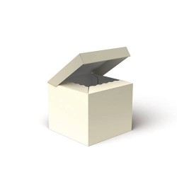 SCATOLA BAULETTO 30x30x25cm GOFFRATO AVORIO PORTATA 8kg