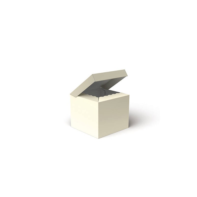 SCATOLA BAULETTO 30x30x25cm GOFFRATO AVORIO PORTATA 8kg