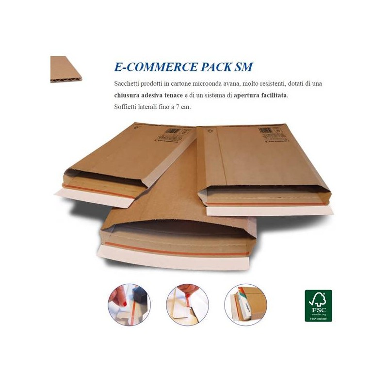 E-COMMERCE PACK SM3 SACCHETTO IN CARTONE 215x300x50mm A4