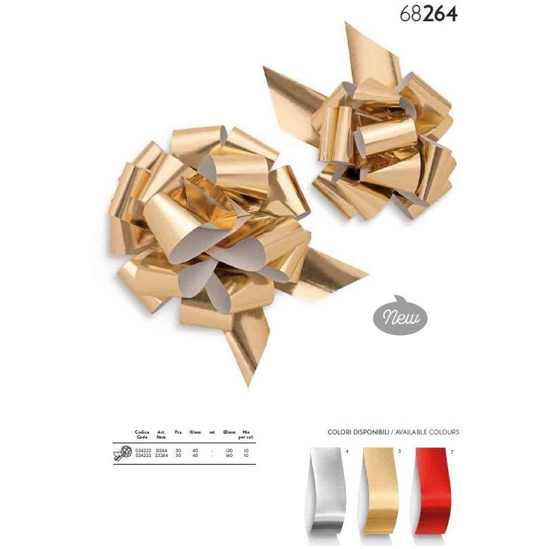 FIOCCO RAPID IN CARTA mm40 ø120 ECO LUCIDO 30pz 07-ROSSO