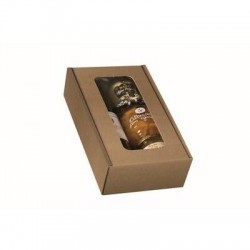 CANTINETTA 2 BOTTIGLIE C/FINESTRA 20x33,5x9cm ONDA AVANA