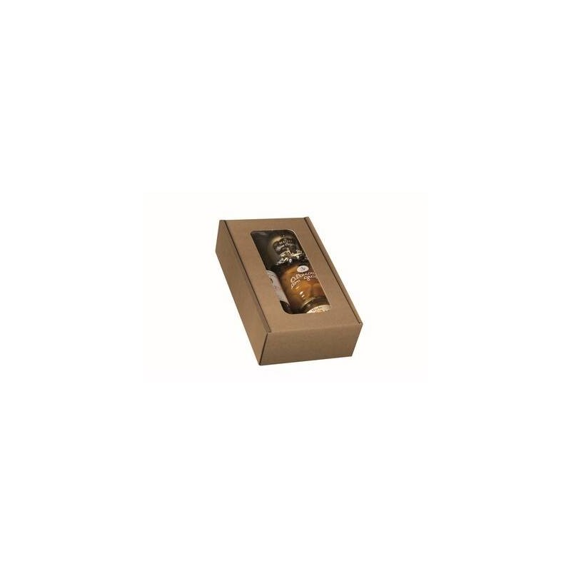 CANTINETTA 2 BOTTIGLIE C/FINESTRA 20x33,5x9cm ONDA AVANA