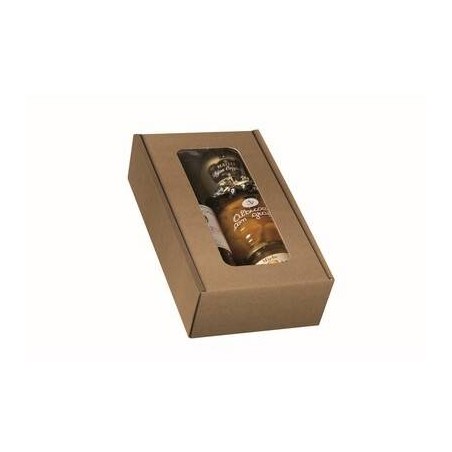 CANTINETTA 2 BOTTIGLIE C/FINESTRA 20x33,5x9cm ONDA AVANA