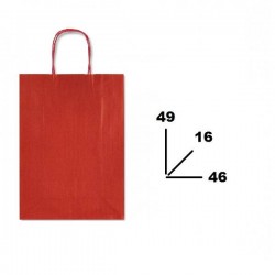 BORSA CARTA COLOR MIS.46+16x49cm ROSO 551
