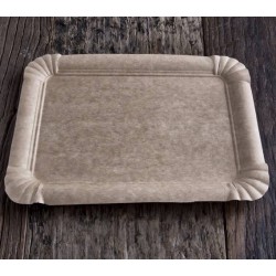 VASSOIO CARTONCINO KRAFT 18x24cm BIO COMPOSTABILE 100pz