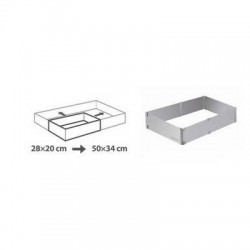 DELICIA ANELLO RETTANGOLARE REGOLA TORTE 28x20-50x34cm