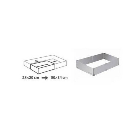 DELICIA ANELLO RETTANGOLARE REGOLA TORTE 28x20-50x34cm