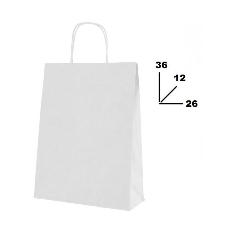 BORSA CARTA BIANCA MIS.26+12x36cm