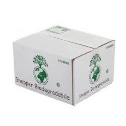 SHOPPER MINI BIO COMPOST BIANCHE 23+7,5+7,5x40 500pz gr.5