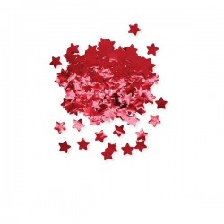 CORIANDOLI IN FOIL STELLE ø2cm 50gr ROSSO METAL