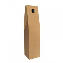 SCATOLA PORTA 1 BOTTIGLIA STICK 9x9x38cm AVANA