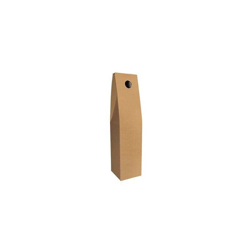 SCATOLA PORTA 1 BOTTIGLIA STICK 9x9x38cm AVANA