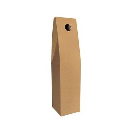 SCATOLA PORTA 1 BOTTIGLIA STICK 9x9x38cm AVANA