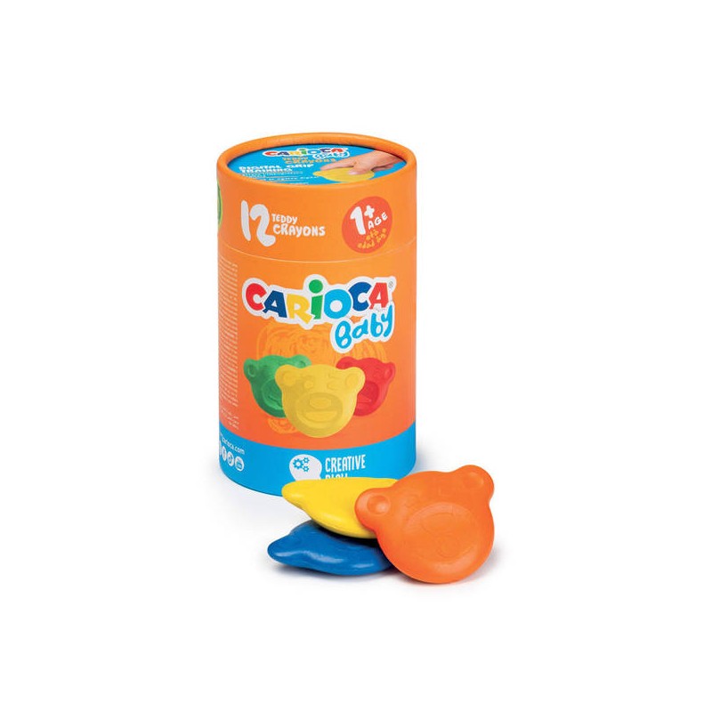 CARIOCA BABY TEDDY CRAYONS AGE +1 12pz