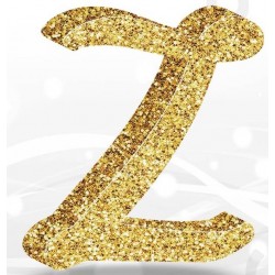 LETTERA POLISTIROLO FANTASY GLITTER ORO 7cm Z