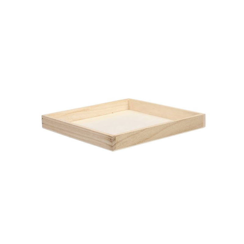 VASSOIO LEGNO 25x25x3cm