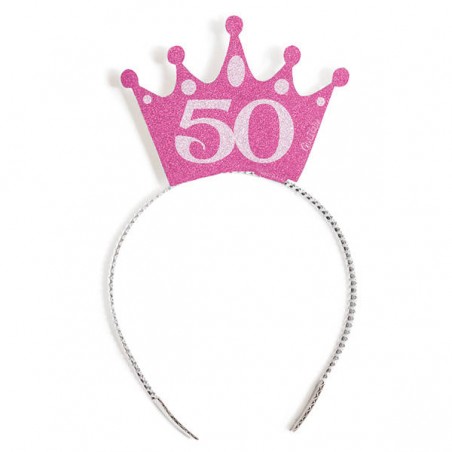 CORONCINA GLITTER 10x7cm 50 ANNI