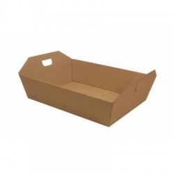 CESTA REGALO C/MANIGLIE GRANDE 43x32x12cm ONDA AVANA PORTATA 12kg