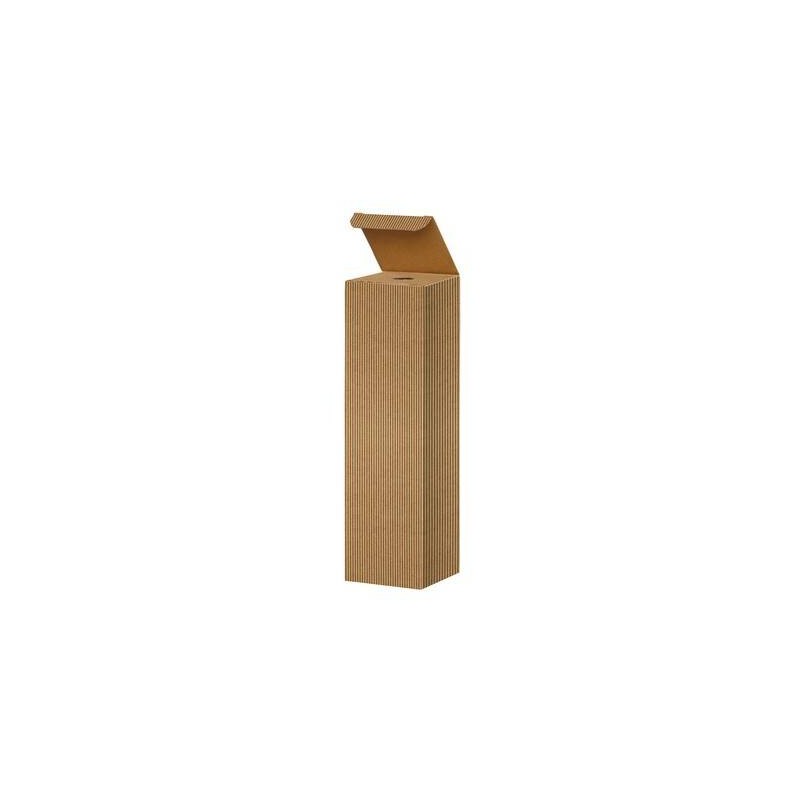 SCATOLA PORTA 1 BOTTIGLIA  9x9x34cm ONDA AVANA