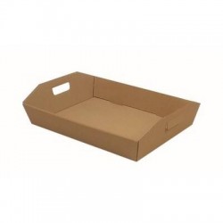CESTA REGALO C/MANIGLIE PICCOLA 31x24,5x6cm ONDA AVANA PORTATA 5kg