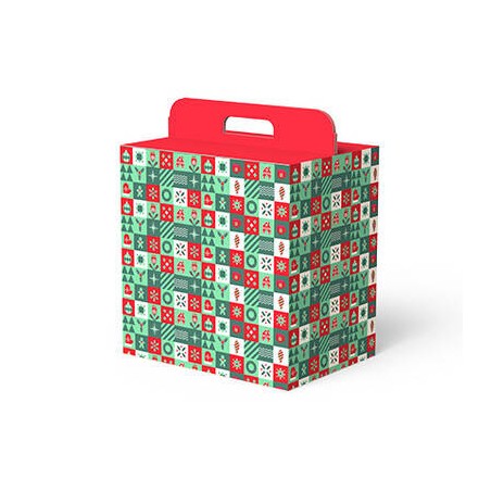 SCATOLA REGALO C/MANIGLIA LINEA 100 30,5x23x34 GREEN HARMONY