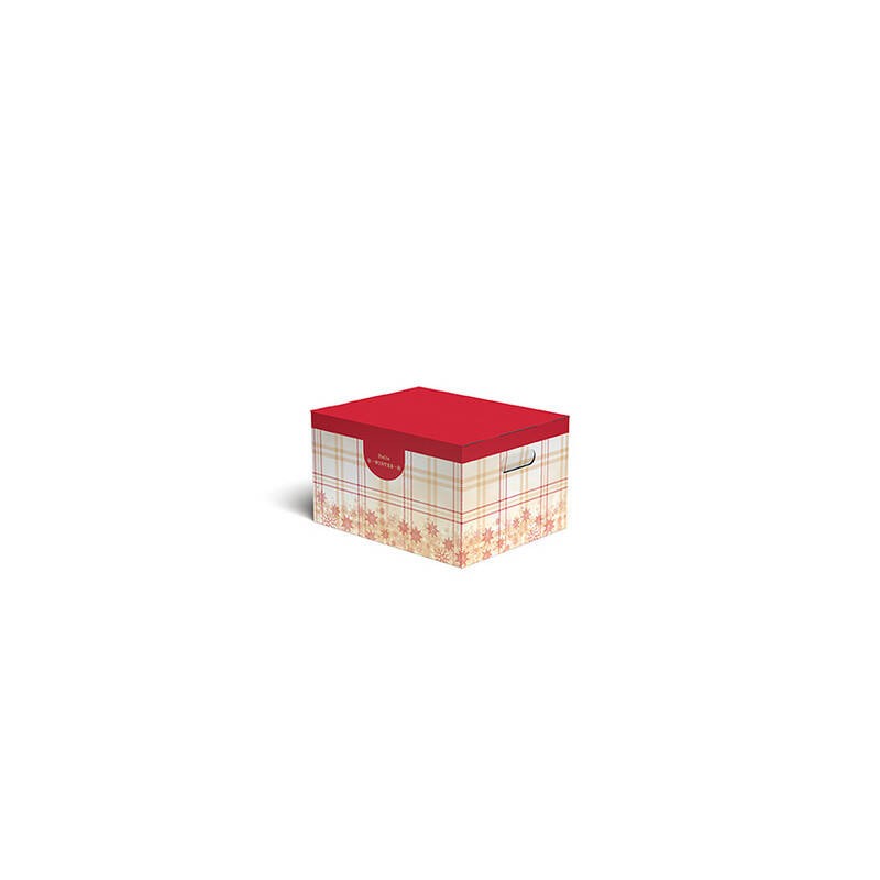 SCATOLA RETTANGOLARE FOLDING BOX 38,5x30x22cm PORTATA 8kg ROYAL TARTAN