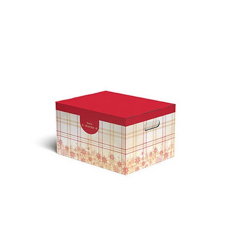 SCATOLA RETTANGOLARE FOLDING BOX 38,5x30x22cm PORTATA 8kg ROYAL TARTAN