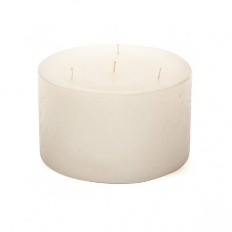 MOCCOLO TONDO CERA BIANCO 23x15cm RUSTICO