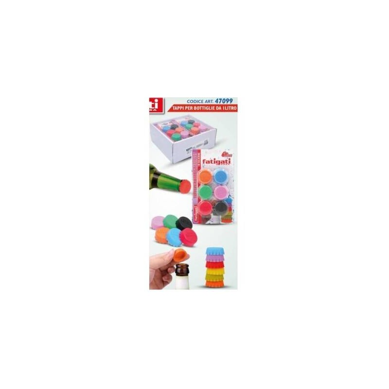 TAPPI IN SILICONE PER BOTTIGLIE 6pz