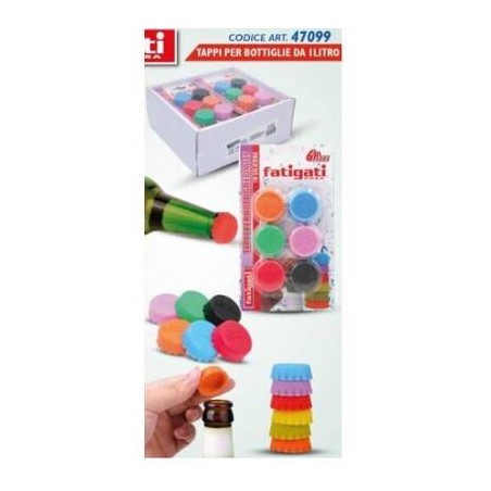 TAPPI IN SILICONE PER BOTTIGLIE 6pz