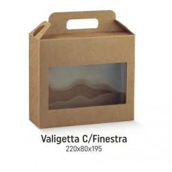 VALIGETTA C/FINESTRA 22x8x19,5cm AVANA LISCIA