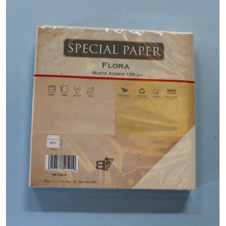 BUSTE 17x17 FLORA AVORIO gr.130 25pz